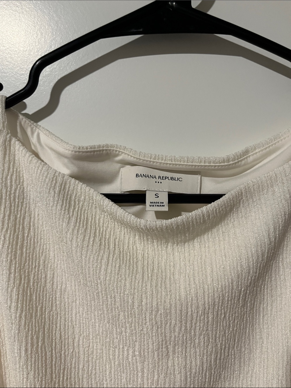 Banana Republic Cream Ribbed High-Neck Tank - Picture 3 of 4
